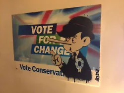 Buy Mau Mau “Vote For Change” Spray Paint On Political Placard 70cm X 48cm Banksy • 795£