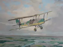 Buy Original Painting, Aviation Art 'D H Tiger Moth' 16x12 Inches. Not Print • 25£