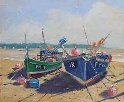 Buy Cornwall Fishing Boats, Oil Painting  • 250£