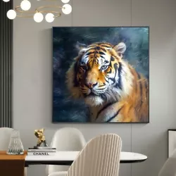 Buy Modern Hand-painted Animal Oil Painting Tiger 20in Canvas Only Wall Decor Art • 36.54£