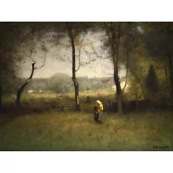 Buy Inness Wood Gatherers An Autumn Afternoon 1891 Painting Canvas Art Print Poster • 13.99£