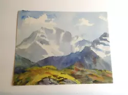Buy Victorian Watercolour Painting Of Mountains • 5£