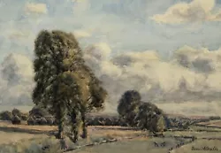 Buy David A Baxter Original Signed Antique Watercolour Painting Summer Hay Landscape • 63£
