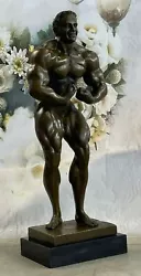 Buy Bronze Statue--male Interest---body Builder Muscular Art Deco Figurine Artwork • 372.51£