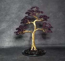 Buy Handmade Wire Bonsai Tree/ Purple Gold/ Copper And Brass Wire/ Unique Gift/  • 50£