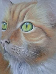 Buy ORIGINAL Mixed Dry Media Cat Painting.  • 10£