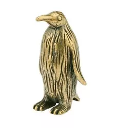 Buy Brass Penguin Animal Statue Small Sculpture Tabletop Figurine Home Decor Gifts  • 12.78£