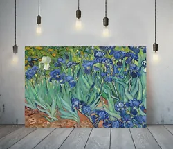 Buy Van Gogh Irises -framed Canvas Painting Wall Art Picture Paper Print- Purple • 14.99£