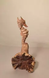 Buy Seahorse Wood Sculpture Handmade From Driftwood Dragon Sm 8  Carved Art • 8.16£