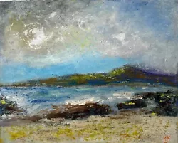 Buy Scottish Coastline OOAK Oil Painting Seascape HJMarsh 8” X 10” Canvas Board • 45£