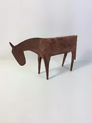 Buy Vtg Rustic Folded Metal Iron Horse Sculpture 9.5” X 5.5” • 28.59£