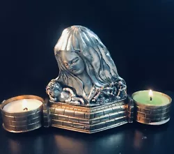 Buy Artisan Made Sterling Silver Madonna And Christ Child Bronze Base Candle Icon • 497.03£