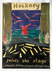 Buy Vintage David Hockney Paints The Stage Large Poster, Original 1985 Hayward UK • 85£