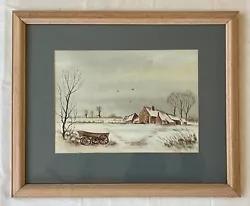 Buy Vintage/antique Original Watercolor Painting Rural Scene By Edwards Framed • 44.93£