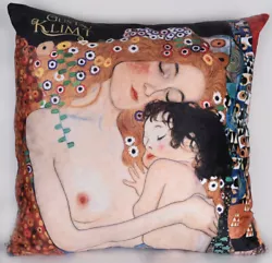 Buy Carmani Pillow Klimt Mother And Child Pillowcase Decorative Pillows Art Nouveau 50x50cm • 25.54£