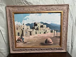Buy Howard Wilson Oil On Board Painting Of Taos In Ken Paynes Personal Frame  • 1,353.72£