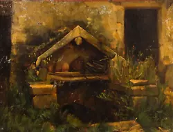 Buy Antique Original Painting FirePlace, House, Garden • 737.78£