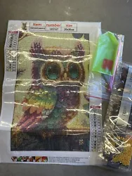 Buy Purple Owl Diamond Art Painting 5D Picture Full Kit 20cm X 30cm • 3.49£