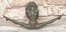 Buy Art Deco Erotic Nude Girl Real Bronze Sculpture Hot Cast Figurine Figure • 192.13£