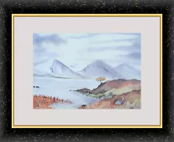Buy New Watercolour Painting Scottish Highlands Lochan Na H-Achlaise Argyll & Bute • 19£