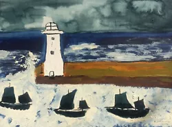 Buy '' Cornish Harbour Storm''  By A Shenton Influenced By Alfred Wallis • 30£