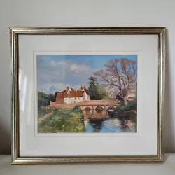 Buy James Hewitt (b.1934) 20th Century Oil Harvest Cottage Great Braxted Coggeshall • 69.99£