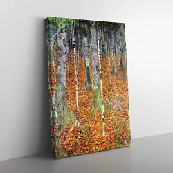 Buy Birch Forest By Gustav Klimt Canvas Wall Art Print Framed Picture Home Decor • 24.95£