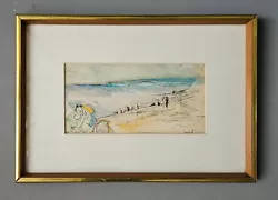 Buy Framed Coastal Oil Pastel Painting - Seaford Sussex - Vivienne Chaikin Tortolani • 39.99£