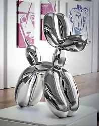 Buy Jeff Koons (After): Balloon Dog L Silver Sculpture Cold Cast Resin COA Mint • 500£