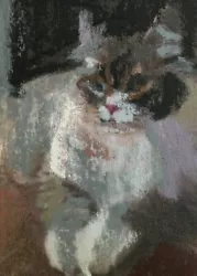 Buy Custom ACEO Painting Of Your Pet 🖼 Oil Pastel Original • 24.99£