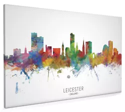 Buy Leicester Skyline, Poster, Canvas Or Framed Print, Watercolour Painting 6549 • 14.99£
