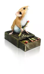 Buy Cold Cast Bronze Mouse Sitting On Matchbox - Hand Painted By Michael Simpson • 40£