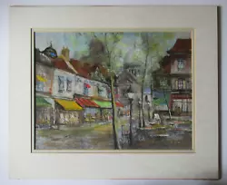 Buy Vintage Impressionist Pastel Paris Street Scene PAUL HARDY Listed Signed Matted • 45£