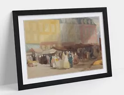 Buy David Cox, A French Market Scene -framed Wall Art Poster Print 4 Sizes • 14.99£