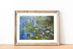 Buy Water Lilies Claude Monet (1916) Wall Art Print Lake Flowers Water Gift Calm • 5.99£