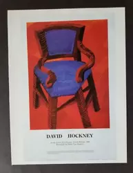 Buy David Hockney  The Chair  Poster Print Offset Lithograph 1994 • 37.27£