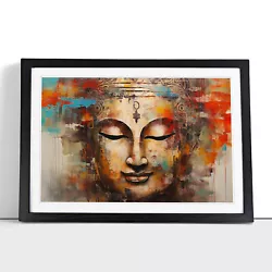 Buy Buddha Abstract Framed Wall Art Poster Canvas Print Picture Home Decor Painting • 14.95£
