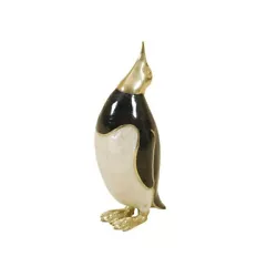 Buy Penny Penguin Sculpture - Polished Cast Brass Penguin Home Decor, Maitland Smith • 582.57£