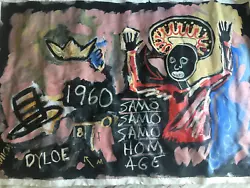 Buy Basquiat Homage - Mixed Media Canvas 5ft X 3ft7  • 189.99£