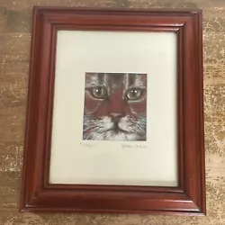 Buy Cat Painting Signed Framed Art Picture Tabby Original • 19.95£