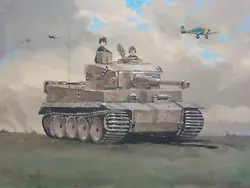 Buy Original Acrylic Painting. 'Tiger Tank' 16x12  On Art Board. Not A Print • 25£