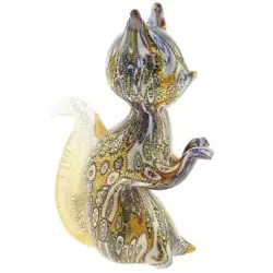 Buy GlassOfVenice Murano Glass Golden Quilt Millefiori Squirrel • 138.83£