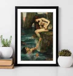 Buy John William Waterhouse Siren Framed Art Poster Painting Print 4 Sizes • 14.99£