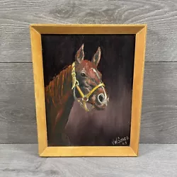 Buy Small Horse Portrait Picture Framed Original Signed 8  X 10.5  • 10£