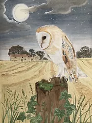 Buy Barn Owl Original Water Colour Anne Pinckney • 10£