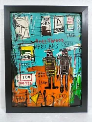 Buy Jean-michel Basquiat Acrylic On Canvas Dated 1982 In Good Condition With Frame • 350.10£