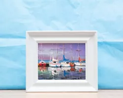 Buy Oil Painting, Original, Ocean, Coast, Seaside, Sailing, Boats, Fishing, Norfolk • 29£