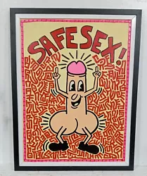 Buy Keith Haring Acrylic On Canvas Signed And Dated 1982 With Frame Good Condition • 349.47£