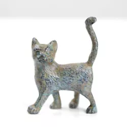 Buy Kitten Statue (Bronze) - Cat Sculpture Green Metal Art - 4.2 Cm / 1.65  • 36.97£
