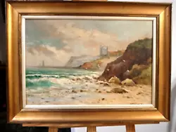 Buy Charles Potter (b.1878) Antique  Oil Painting On Canvas Coastal Seascape Framed • 96£